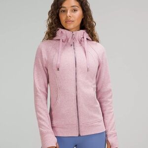 PRELOVED EXCELLENT CONDITION- Lululemon Plush Scuba hoodie Size 6-heathered pink